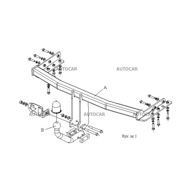 Anhängerkupplung für PRIMERA - Combi, (W 12) - manuall–AHK starr - von 2002