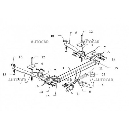 Anhängerkupplung für ACCORD - 4-türig (CL7) - automat–AHK abnehmbar - von 2002/12 Anhängerkupplung für ACCORD - 4-türig (CL7) - automat–AHK abnehmbar - von 2002/12