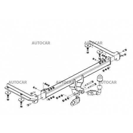 Anhängerkupplung für CIVIC - 5-türig (MA, MB) - automat–AHK abnehmbar - von 1997/04 bis 2000 Anhängerkupplung für CIVIC - 5-türig (MA, MB) - automat–AHK abnehmbar - von 1997/04 bis 2000