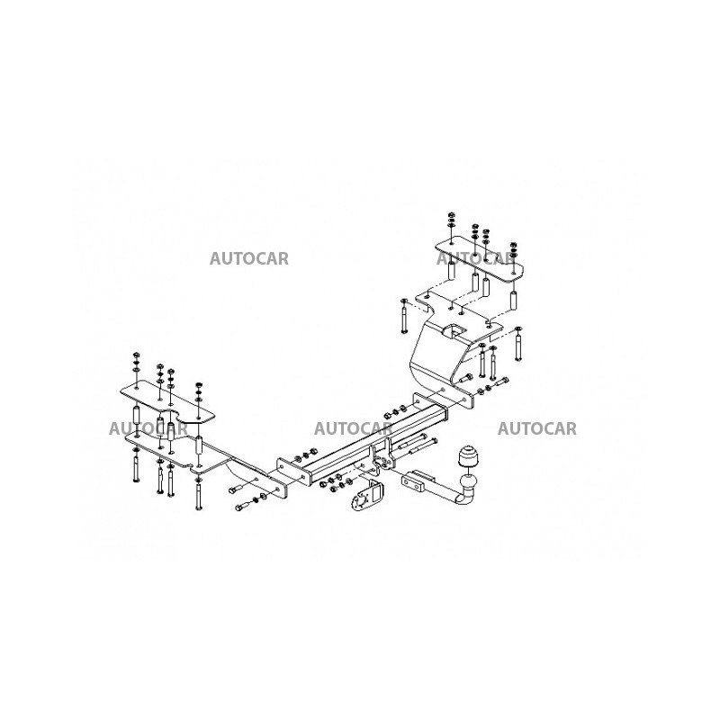 Anhängerkupplung für CR-V - 5-türig - automat–AHK abnehmbar - von 2002/03 bis 2006/12