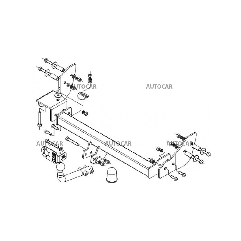 Anhängerkupplung für SPORTAGE - 5-türig, 4WD, (K 00) - manuell–AHK starr - von 1994 bis 2004