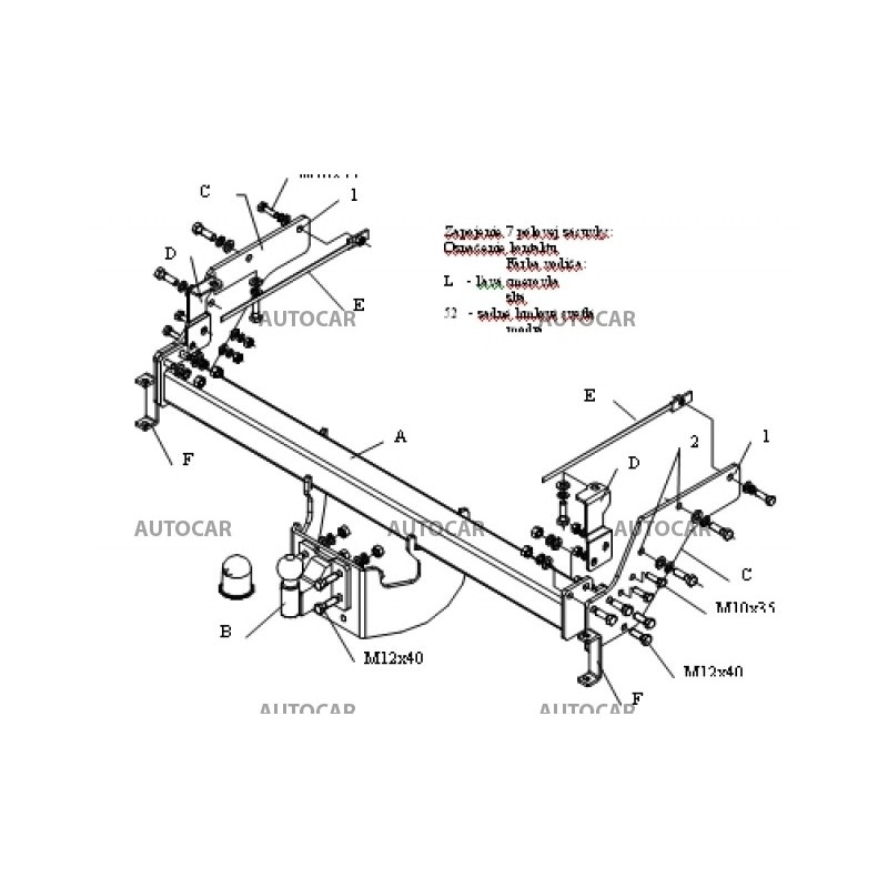 Anhängerkupplung für BT 50 - 2,4WD - starre Anhängerkupplung - von 2007