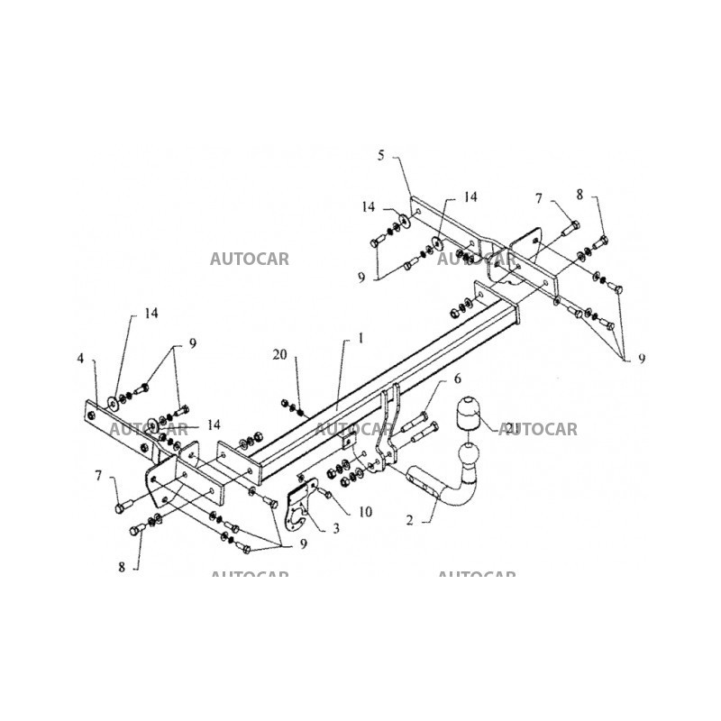Anhängerkupplung für A - 5 dv W169 - automat–AHK abnehmbar - von 2004