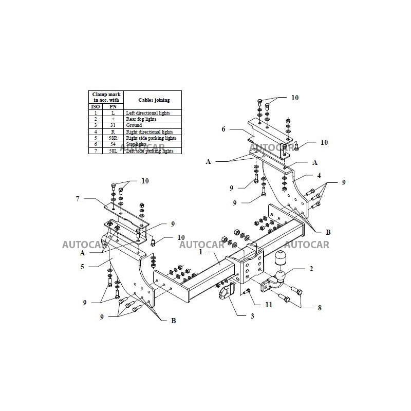 Anhängerkupplung für ATEGO - valník - starre Anhängerkupplung - von 