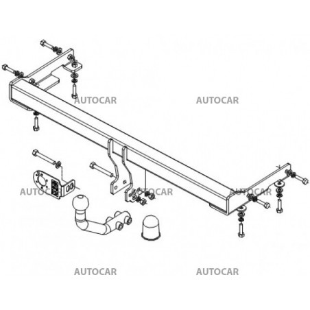 Anhängerkupplung für GALANT - 4-türig,( EA2/5/6 W ) - automat–AHK abnehmbar - von 1997/01