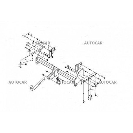 Anhängerkupplung für PAJERO - 3/5-türig - automat–AHK abnehmbar - von 2007