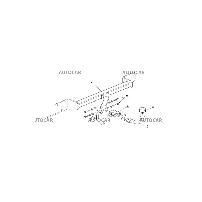 Anhängerkupplung für seria 1 - 5 dv E 87 - manuell–AHK starr - von 2004