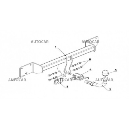 Anhängerkupplung für seria 1 - 5 dv E 87 - automat–AHK abnehmbar - von 2004 Anhängerkupplung für seria 1 - 5 dv E 87 - automat–AHK abnehmbar - von 2004