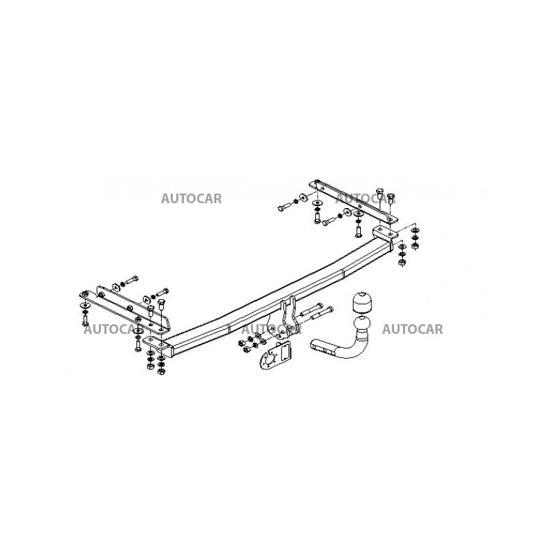 Anhängerkupplung für MICRA - 3/5-türig(K 12) - automat–AHK abnehmbar - von 2003/02