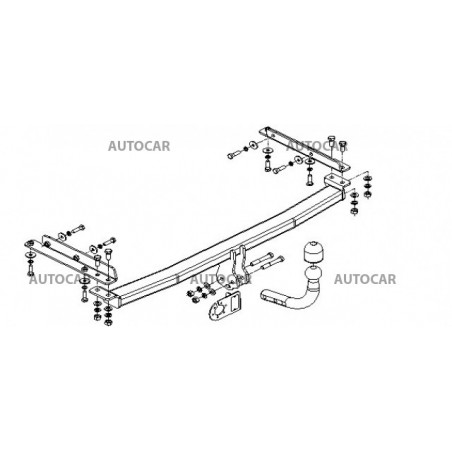 Anhängerkupplung für MICRA - 3/5-türig(K 12) - automat–AHK abnehmbar - von 2003/02