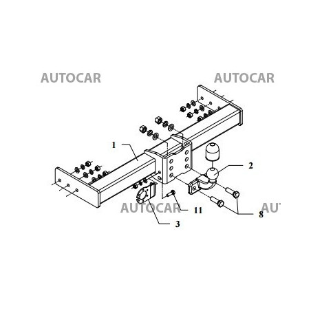 Anhängerkupplung für DAEWOO 60-100 - manuall–AHK starr Anhängerkupplung für DAEWOO 60-100 - manuall–AHK starr