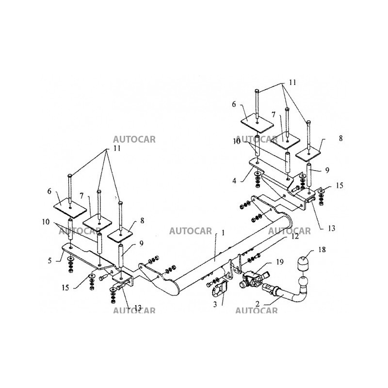 Anhängerkupplung für VECTRA - "C" Combi - manuell–AHK starr - von 2003