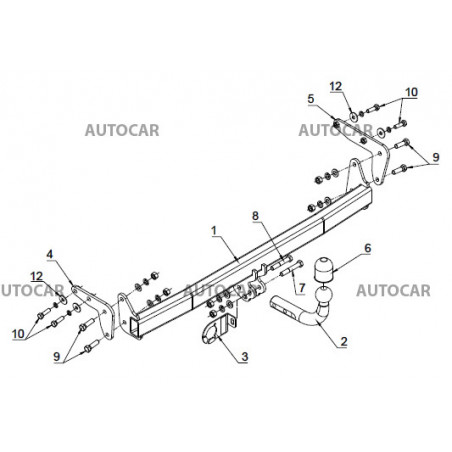 Anhängerkupplung für Suzuki CELERIO - 5-türig - manuall–AHK starr - von 2014