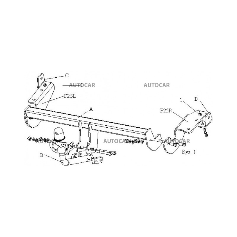 Anhängerkupplung für 307 SW - Combi - automat–AHK abnehmbar - von 2001