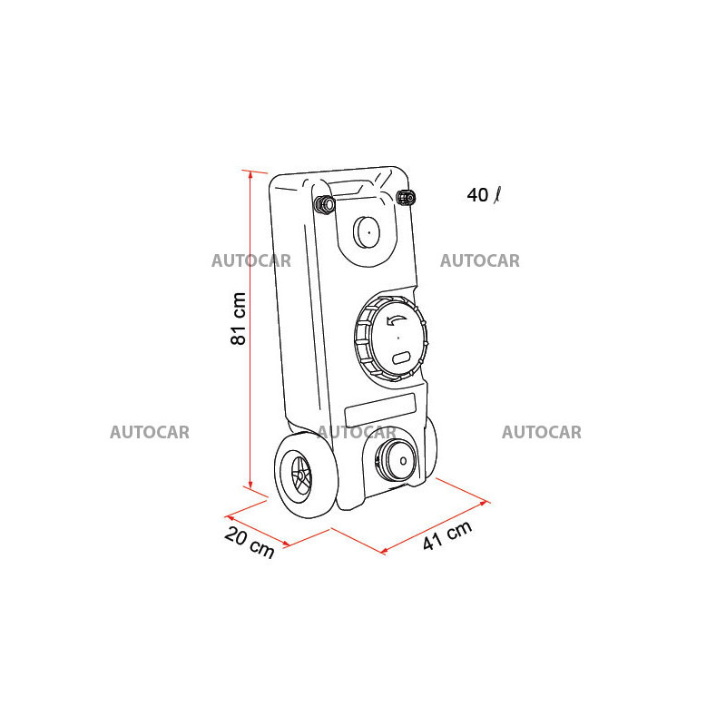 Reservoir für Trinkwasser FIAMMA 40 L