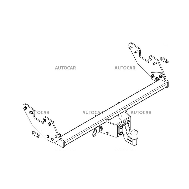 Anhängerkupplung für HILUX - 4 WD (N25) so schodíkom - starre Anhängerkupplung - von 2005