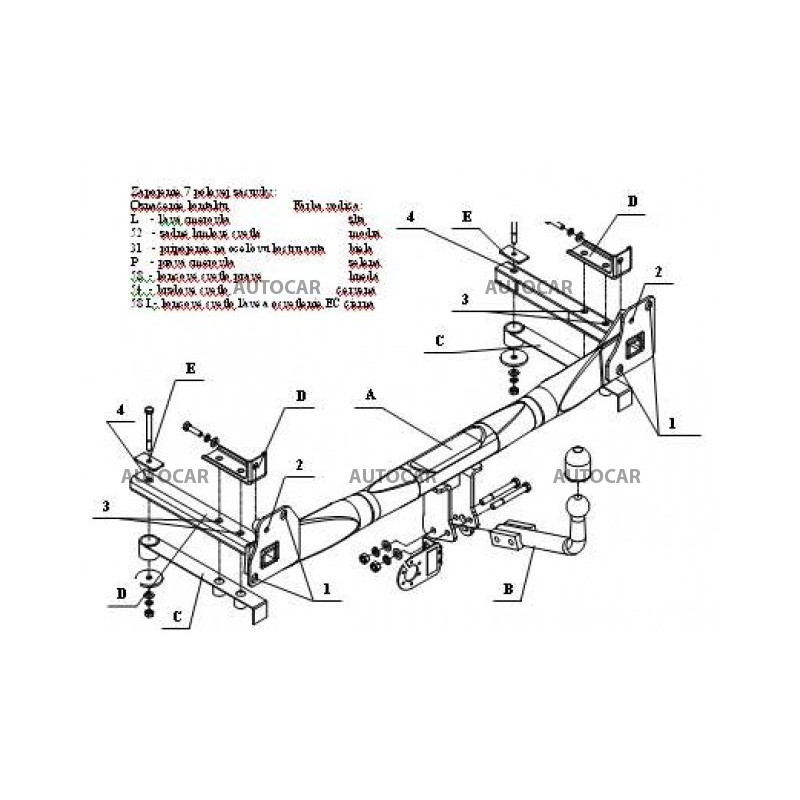 Anhängerkupplung für 100 - 4-türig ,Avant,Quattro, (4A, C4) - manuell–AHK starr - von 1990/12 bis 1994/05