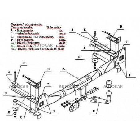 Anhängerkupplung für 100 - 4-türig ,Avant,Quattro, (4A, C4) - manuell–AHK starr - von 1990/12 bis 1994/05