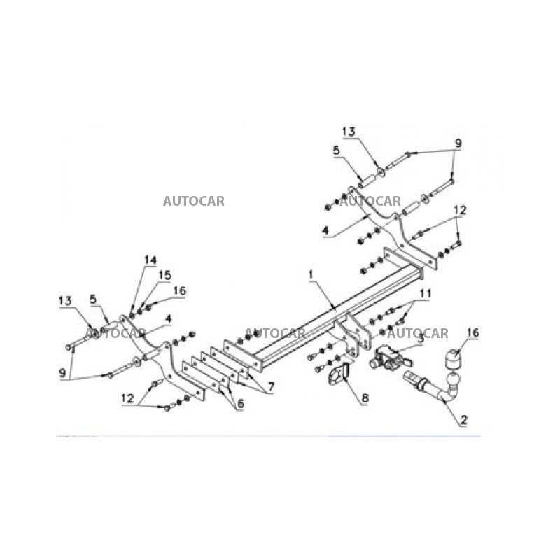 Anhängerkupplung für LAGUNA - combi - manuell–AHK starr - von 2007