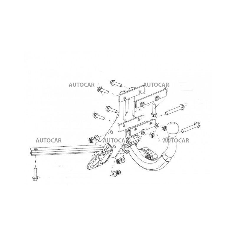 Anhängerkupplung für Cadillac BLS - automat–AHK abnehmbar - von 2006/-