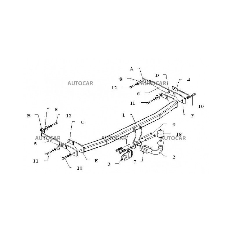 Anhängerkupplung für MEGANE - SCENIC, Van (JMO/1) - automat–AHK abnehmbar - von 2003/10 bis 2009