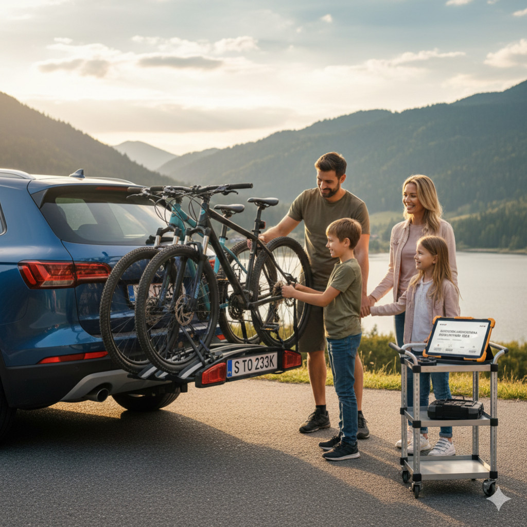 Fahrradträger für die Anhängerkupplung – sicher reisen mit dem Rad