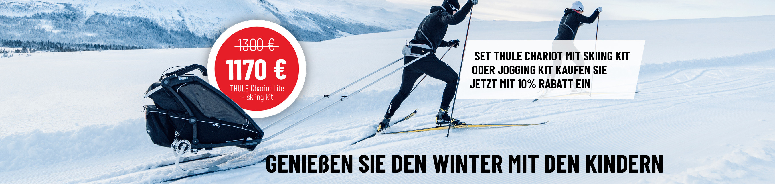 Rabatt 10% auf Thule chariot mit jogging kit