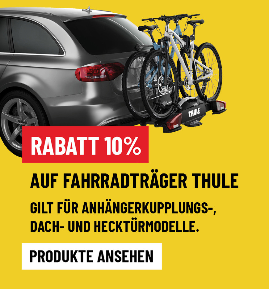 Rabatt 10% auf fahrradträgerTHULE