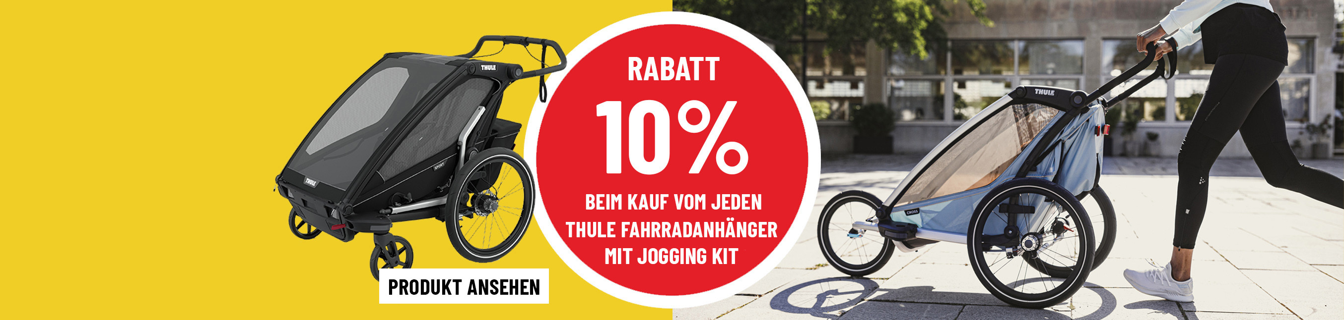 Rabatt 10% auf Thule chariot mit jogging kit